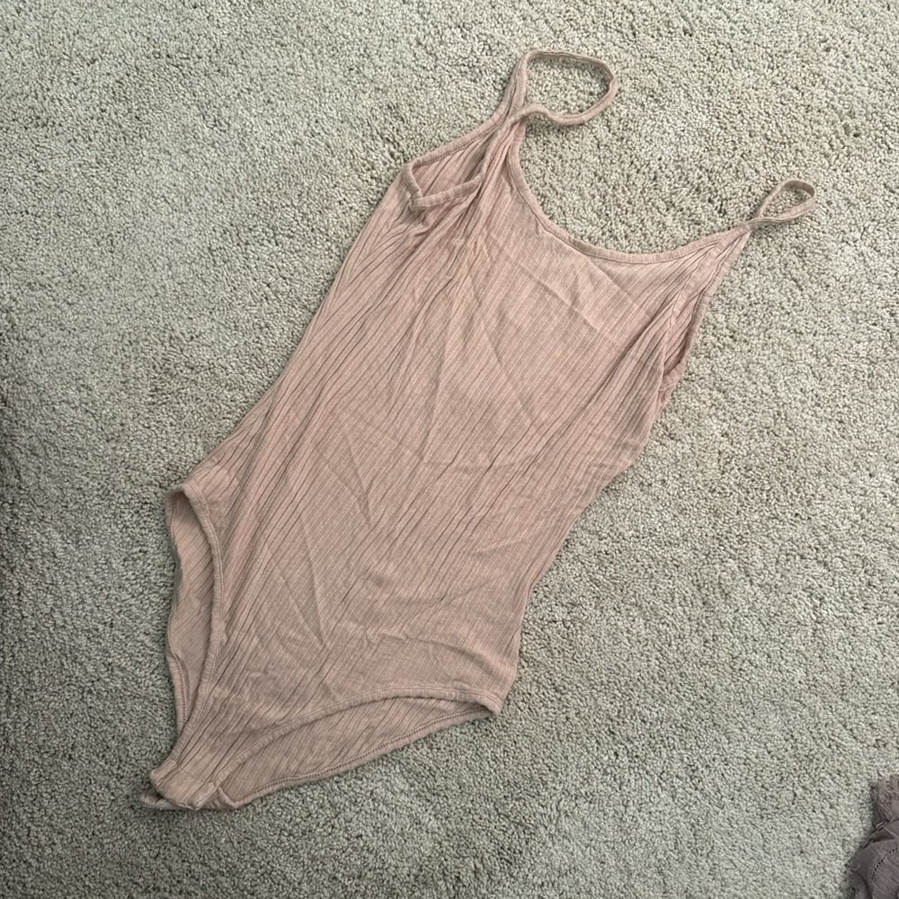 Urban Outfitters Tan Ribbed Chemise